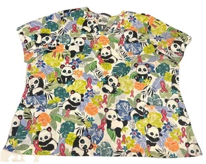 Cherokee Panda Peeling Brustkrebs Uniform Top Gr. 4XL Medizin Krankenschwester Tierklinik - Bild 1 von 6