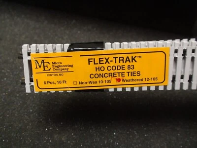 Micro-Engineering #12-105 CONCRETE TIES HO-SCALE Code 83 Flex Track WEATHERED - Image 1 of 4
