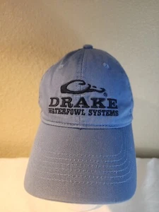 Drake Waterfowl Systems Blue Hat Strapback Baseball Cap Adjustable Adult Sz OSFM - Picture 1 of 8