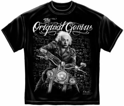 Camisa Einstein OG Original Genius Tatuaje Punk Motociclista Ciencia Gótica Para Hombres RN2262 Foto 1 de 3