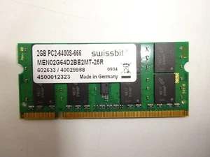 Swissbit 2GB (1x2GB) DDR2 SODIMM MEN02G64D2BE2MT-25R PC2-6400S-666 #R787 - Bild 1 von 2