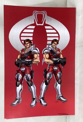 Póster fotográfico estilo 1985 GI Joe Cobra Crimson Guard Twins Tomax & Xamot 11x17 Foto 1 de 2