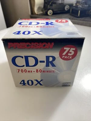 Precision CD-R 40X 80 Min 700 MB Open Box 75 Pack atq - Image 1 of 2