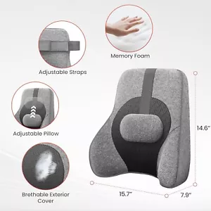 Back Lumbar Support Pillow for Office Chair Car, Office Desk Chair LumbarCF-1503 - Picture 1 of 10