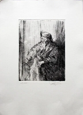 PETER NEDWAL - Selbstporträt als Herrscher. Handsignierte Radierung, nur 10 Ex! - Bild 1 von 4