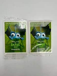 McDonalds Disney Pixar 1998 Happy Meal A Bugs Life Karten versiegelte Packung, 2er Set - Bild 1 von 2