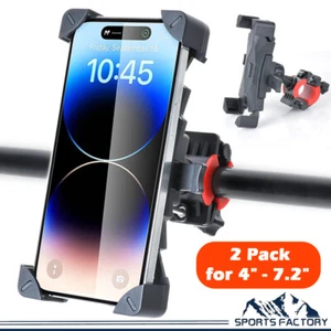 Motorcycle Phone Mount Auto Lock Anti-Shake Bike Bicycle Phone Holder Handlebar - Picture 1 of 10