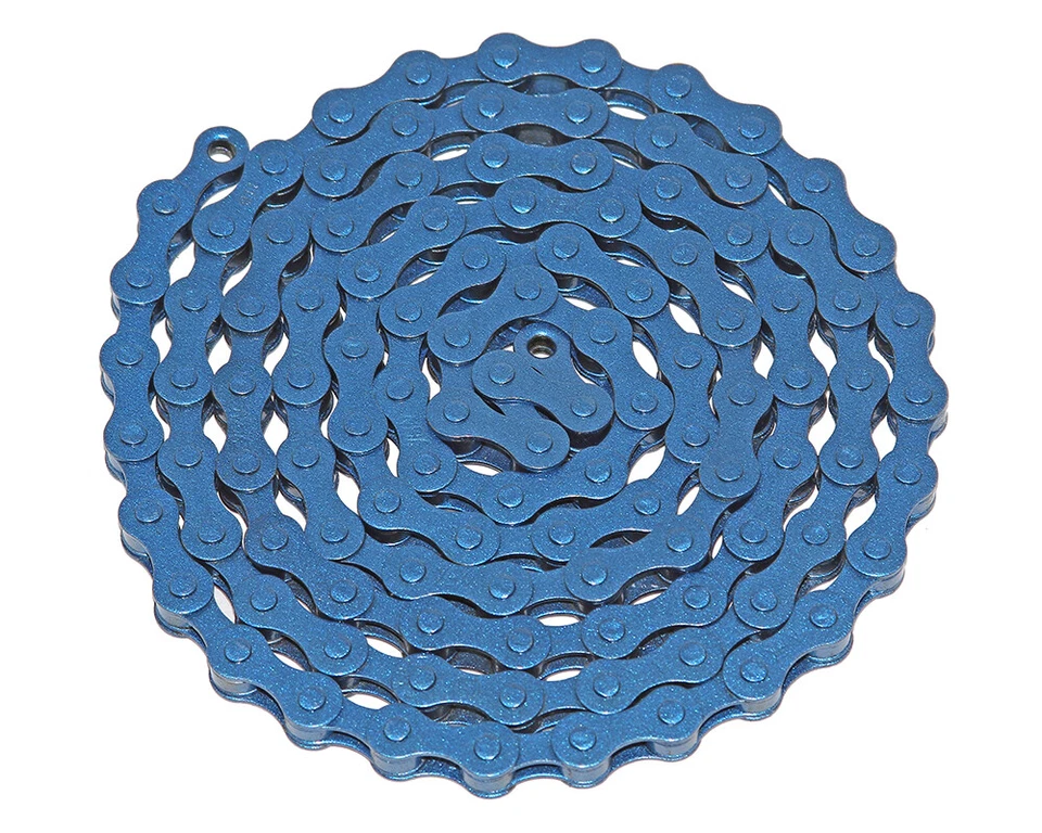 BLUE YBN Bicycle Single Speed Chain 1/2" x 1/8 x 112 Links Lowrider Cruiser  - Image 1 of 1