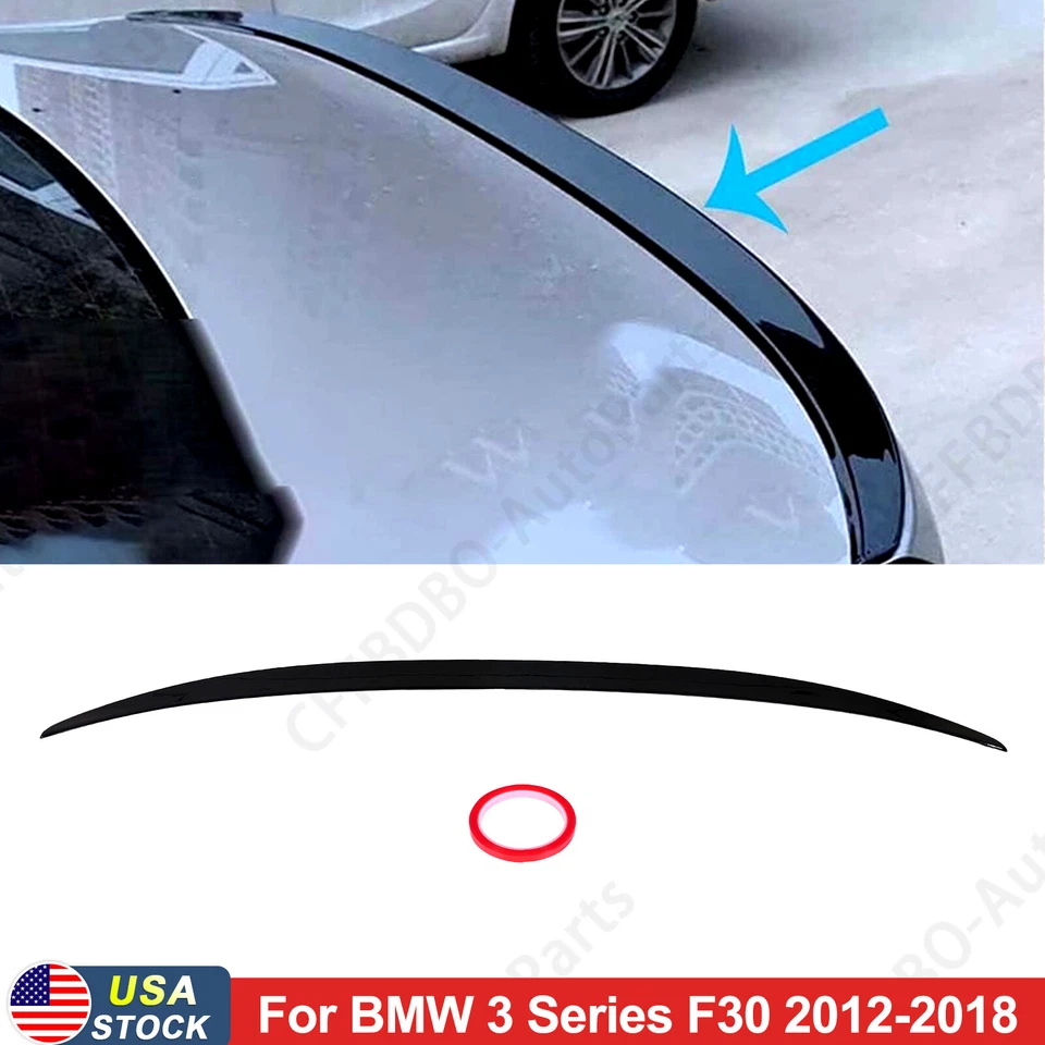 Alerón trasero negro brillante estilo M3 para BMW Serie 3 F30 Sedán M3 F80 12-18 Foto 1 de 4