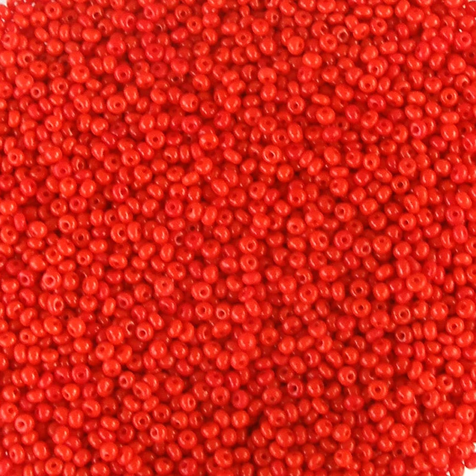 *** CLEARANCE *** Czech Seed Beads Rose Red 13/0 1/2 ounce (14 grams) - Image 1 of 1