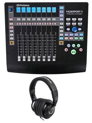PRESONUS FADERPORT 8 USB Mix Production DAW Controller+Audio Technica Headphones - Image 1 of 4