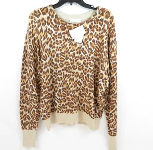 Elodie Damen Pullover Gr. XL Braun Strick Leopardenmuster Pulli Neu mit Etikett - Bild 1 von 12