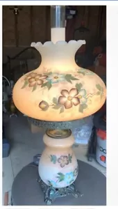 Vintage vom Wind verweht handbemalte Hurrikanlampe 27""3-Wege WUNDERSCHÖN!!! - Bild 1 von 4