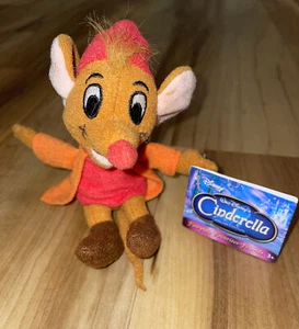 MATTEL Disney Cinderella FAIRYTALE FAVORITES FRIENDS Jaq Plush Clips - Picture 1 of 2