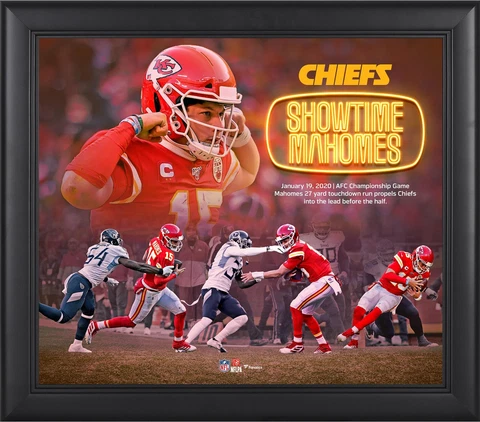 Patrick Mahomes Kansas City Chiefs Framed 15x17 AFC Champs Cover