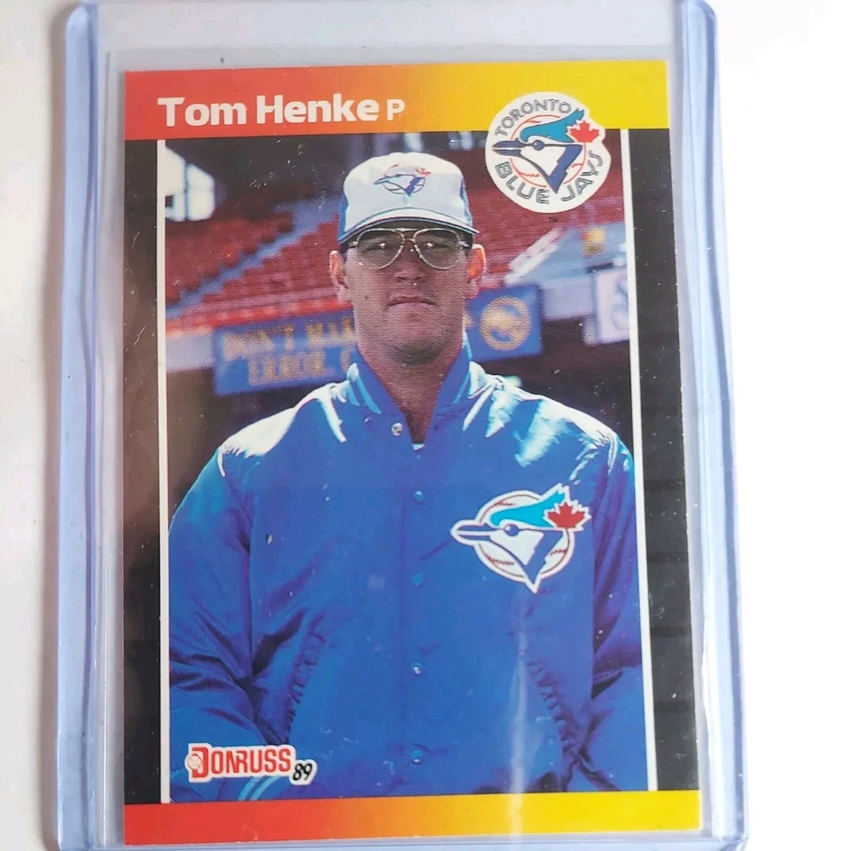 1989 Donruss Baseball Card Tom Henke Toronto Blue Jays #385 - Image 1 of 2