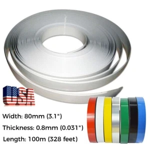 3.1" x 328ft 100m Aluminum Tape Flat Coil 0.8mm Thickness - White Color - Picture 1 of 9