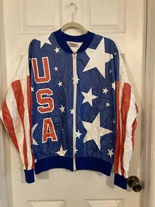USA Vintage Olympic Paper Windbreaker Jacket XL (44-46) General Mills Sponsor - Picture 1 of 5