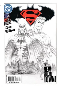 SUPERMAN BATMAN 8 (9.0) SKETCH COVER by MICHAEL TURNER  (FREE SHIPPING) * - Picture 1 of 2