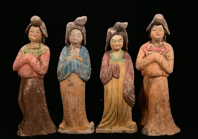 Conjunto de estatua de belleza de porcelana de cerámica de la antigua dinastía China de 23 cm hermosa mujer Bella Foto 1 de 4