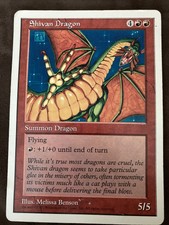 MTG Magic the Gathering Shivan Dragon Oversized Promo Card 6"x9"  RARE Damaged