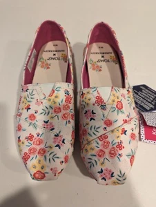 New Women's TOMS Alpargata natural paper Source Spring Florals Size 6 Floral - Picture 1 of 4