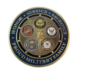 Proud Military Family Challenge Coin - Bild 1 von 2
