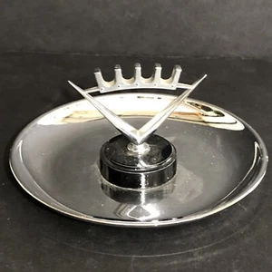 Cenicero para fumar cigarrillos vintage cromado Hamilton Pincherette diseño corona - Imagen 1 de 5