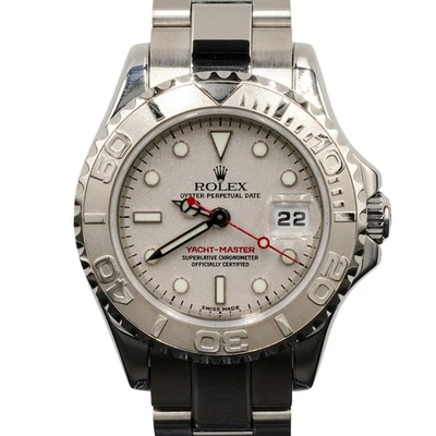 Rolex Yacht Master Lady Stainless Steel Watch Platinum Dial & Bezel 29mm 169622 - Image 1 of 4