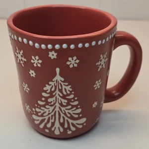 Two's Company Coffee Mug Winter Wonderland Christmas Theme Y2K 4" Embossed Look - Picture 1 of 12