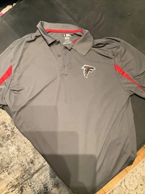 Atlanta Falcons NFL Men's Short Sleeve Polo Size XL Grey Under Armour Solid Cond - Image 1 of 3
