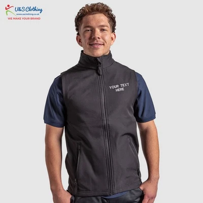 Personalised RTX Pro Two Layer Soft Shell Gilet Custom Embroidered Windproof Top - Image 1 of 3