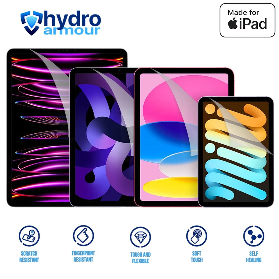 Matte Anti Glare Hydrogel Screen Protector for Apple iPad Pro Air Mini 1 2 3 4 5 - Image 1 of 4