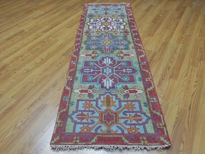 Alfombra bohemia, alfombra turca Oushak Ushak, alfombra de diseño contemporáneo 2,7 x 8,1 pies Foto 1 de 4