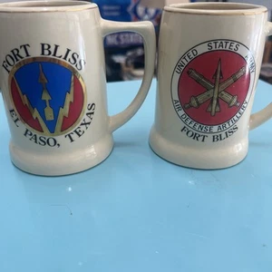 Ft. Bliss, TX Coffee Mugs Set Of 2- Air Defense Artillery - Picture 1 of 6