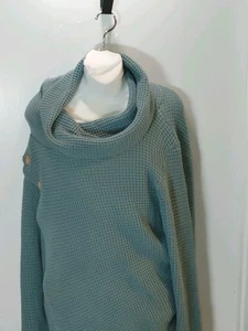 Cracker Barrel Women's XXL Slate Cowl Neck Open Front Sweater NWT Comfortcore - Picture 1 of 12