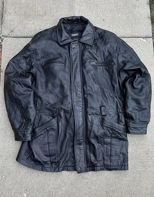 Tannery West Thinsulate Insulated Womens Leather Zip Up Jacket Size M Long - Image 1 of 4