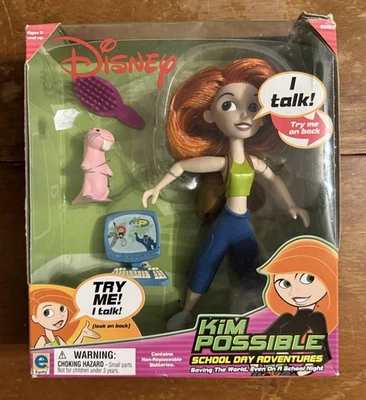 Disney Kim Posible Día Escolar Aventuras Talking Kim Figura de Acción Muñeca Nuevo Foto 1 de 4