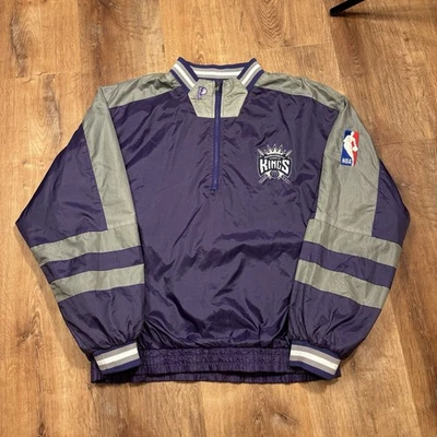 Chaqueta cortavientos vintage Sacramento Kings años 90 jugador profesional reversible NBA 2XL Foto 1 de 4