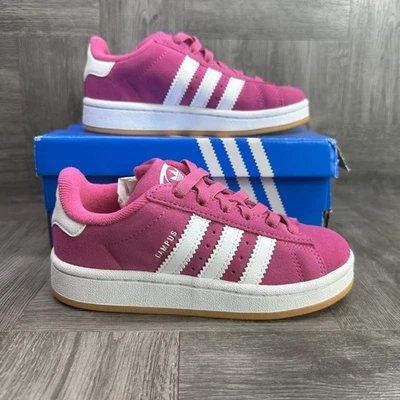 Adidas Campus 00s Kids size 13 Pink White Suede Shoes JH6328 - Image 1 of 4