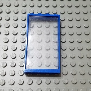 Lego blauer 1x4x6 City Fensterrahmen mit Klarglas - Bild 1 von 1