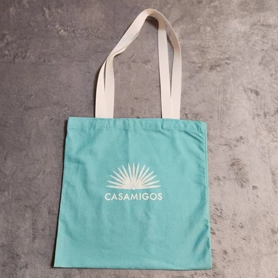 Bolso de Mano Casamigos 13x13 Lona Teal Logo Reutilizable Compras Playa Hombro Foto 1 de 4