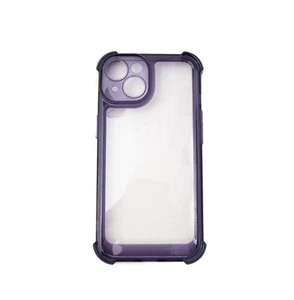 Protective Case Shockproof Made of TPU in Purple Transparent Cover for iPhone 14 - Picture 1 of 4