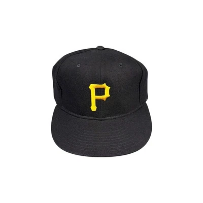 Vtg 80s Rare MLB Pittsburgh Pirates 5950 Wool New Era Fitted Hat Size 7 1/8 - Image 1 of 4
