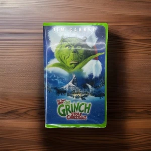 Dr. Seuss' How The Grinch Stole Christmas Jim Carrey VHS Tape Cassette - Picture 1 of 7