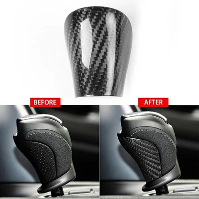 For NISSAN GTR R35 Dry Carbon Fiber Center Console Gear Shift Knob Cover 08-16 - Image 1 of 4