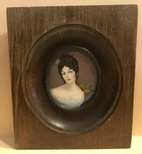  Miniatura decorativa -piccolo quadro -miniature-Ritratto Gentildonna  - Picture 1 of 7