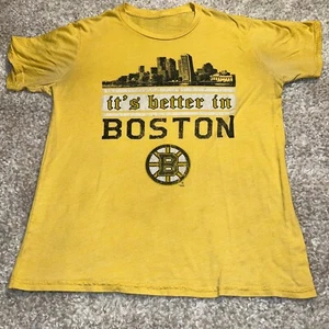 Camisa de hockey Boston Bruins para hombre amarilla mediana negra NHL es mejor en Boston - Imagen 1 de 8