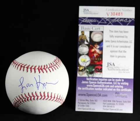 LARRY KING SIGNED RAWLINGS OFFICIAL MAJOR LEAGUE BASEBALL HOST CNN MLB +JSA COA Cover