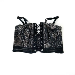 Victoria's Secret Bralette Very Sexy Unlined Strapless Lace Corset Black Size XS - Picture 1 of 9